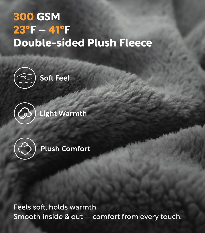 DAVID ARCHY Men's Soft Plush Fleece Robe Full Length Hooded Long Bathrobe for Men with Hood (L, Dark Gray- Shu Velveteen) - Image 2